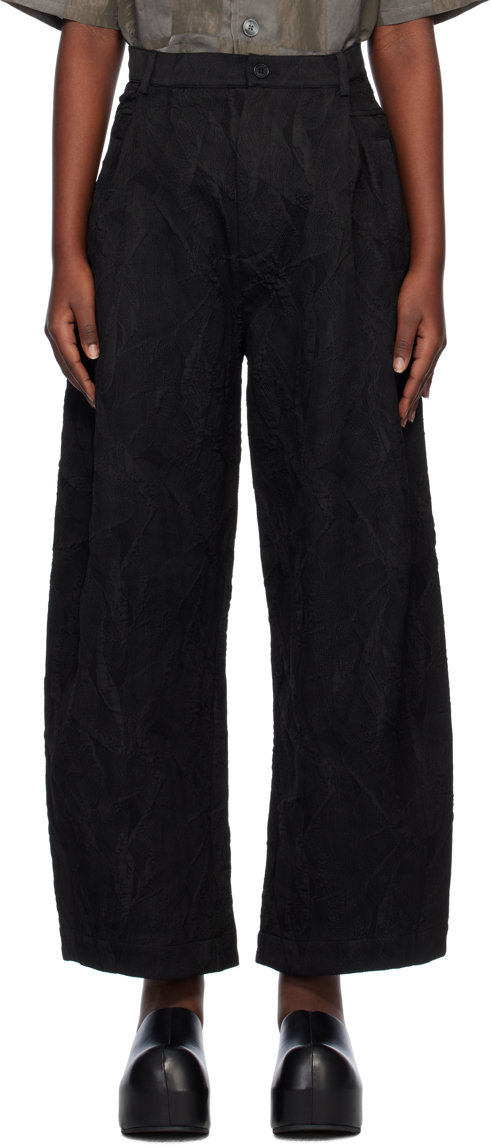 Black Shade Suiting Trousers