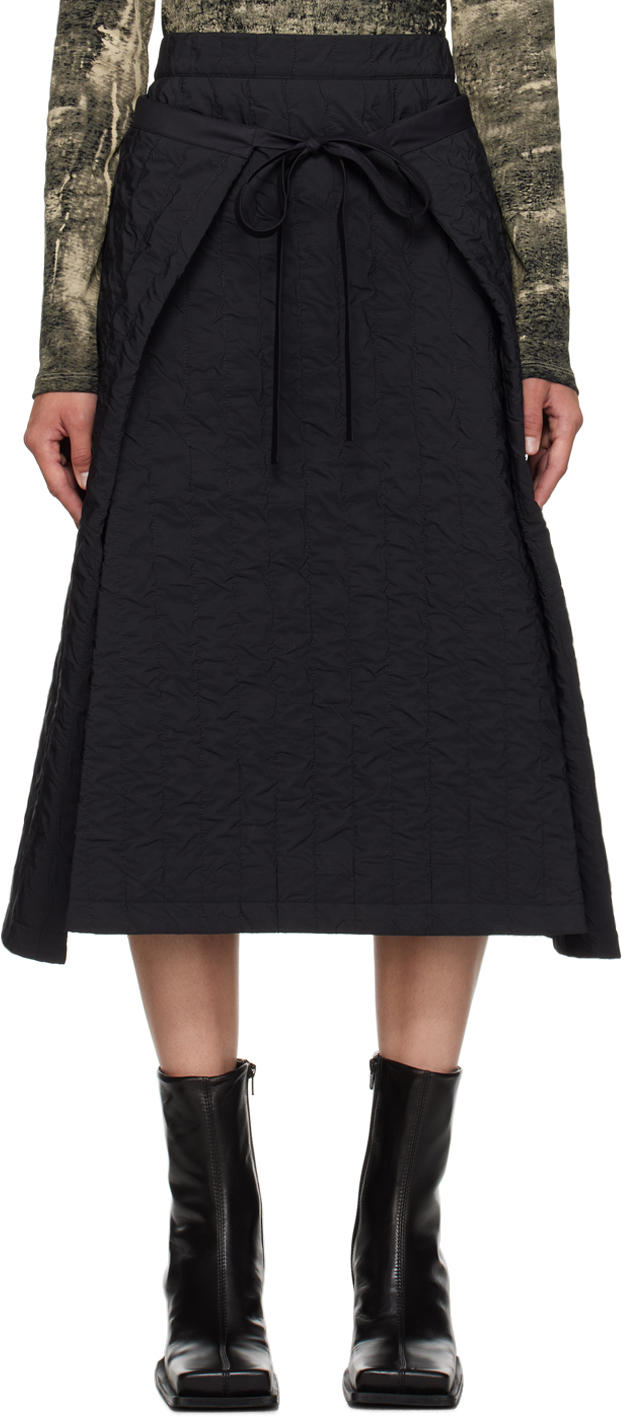 Shop Henrik Vibskov Black Bind Midi Skirt