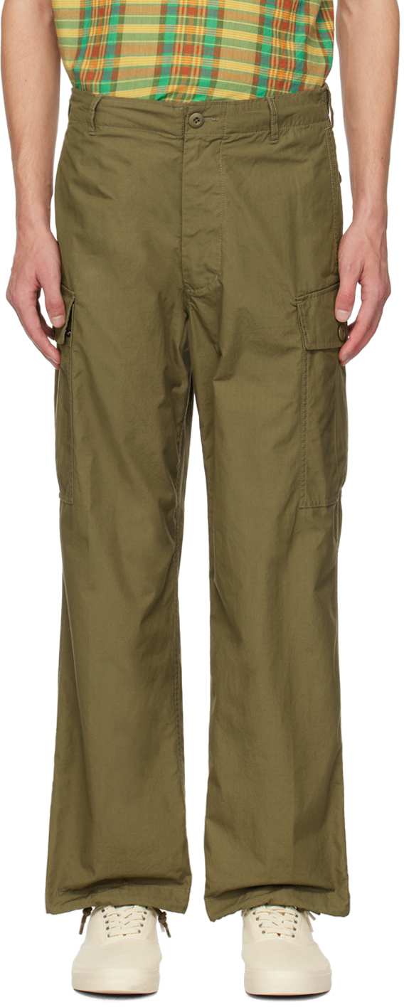 Beige Military Cargo Pants