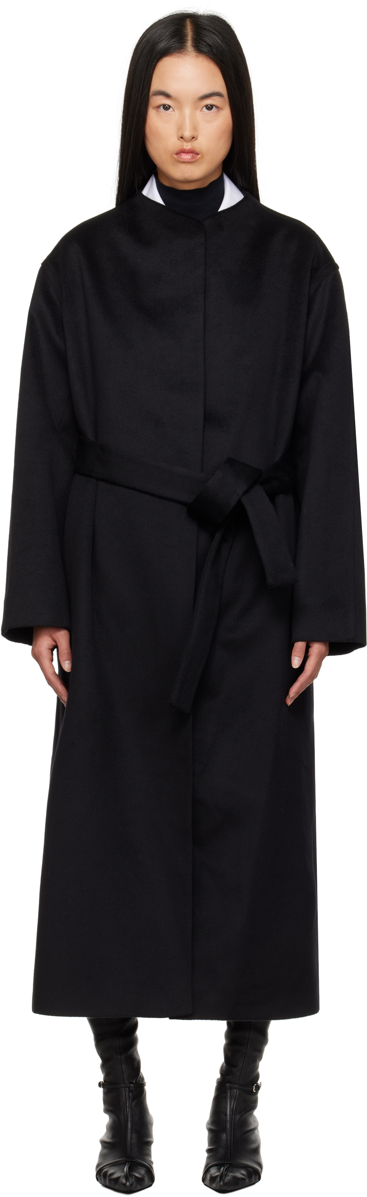 Shop Maria Mcmanus Black Wrap Coat