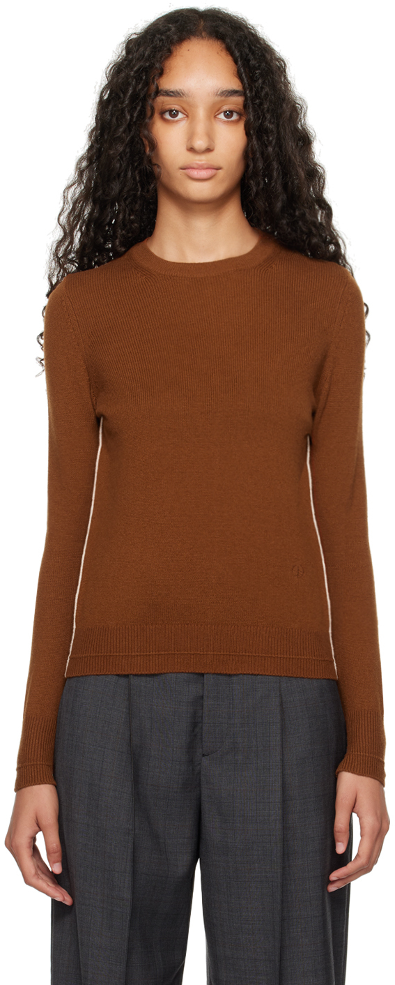 Brown Featherweight Crew Sweater