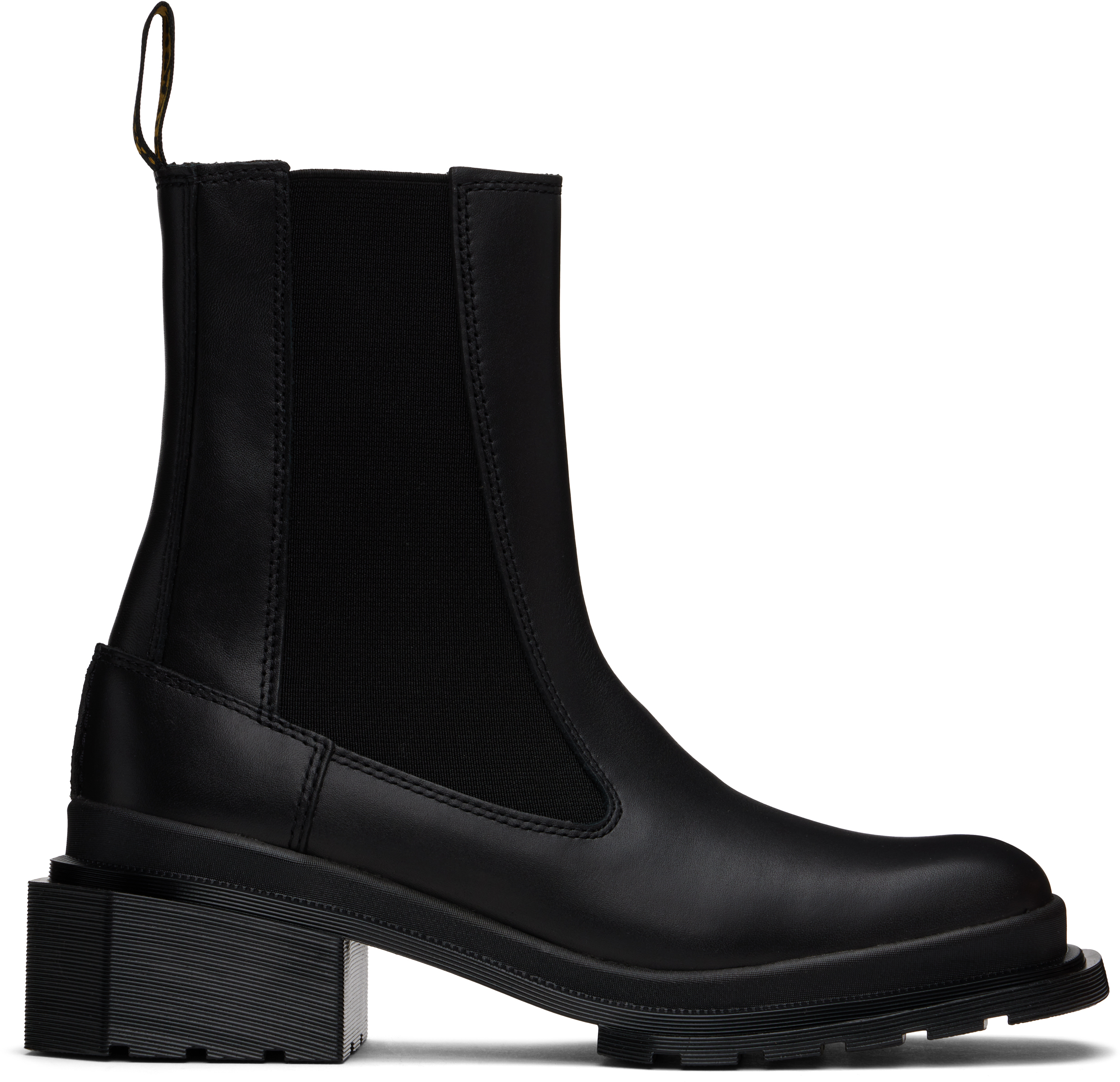 DR. MARTENS' BLACK MAYBOLE SQUARE TOE CHELSEA BOOTS 