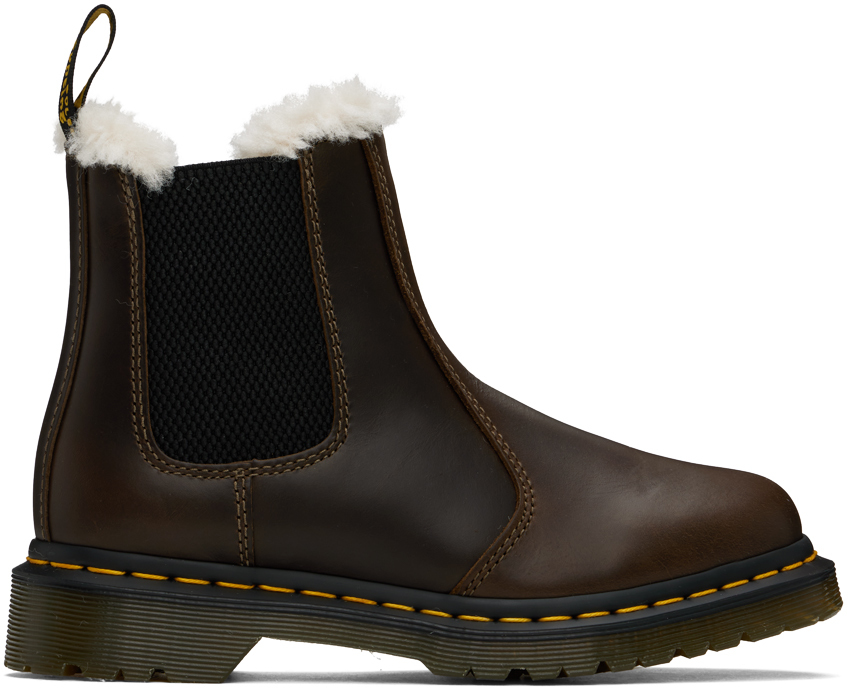 Brown 2976 Faux-Fur Lined Chelsea Boots