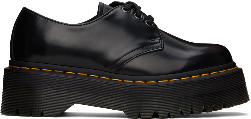 Dr. Martens: Black 1461 Quad Derbys | SSENSE Canada