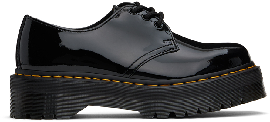 Shop Dr. Martens' Black 1461 Patent Leather Platform Derbys