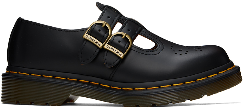 Shop Dr. Martens' Black 8065 Smooth Leather Mary Jane Loafers