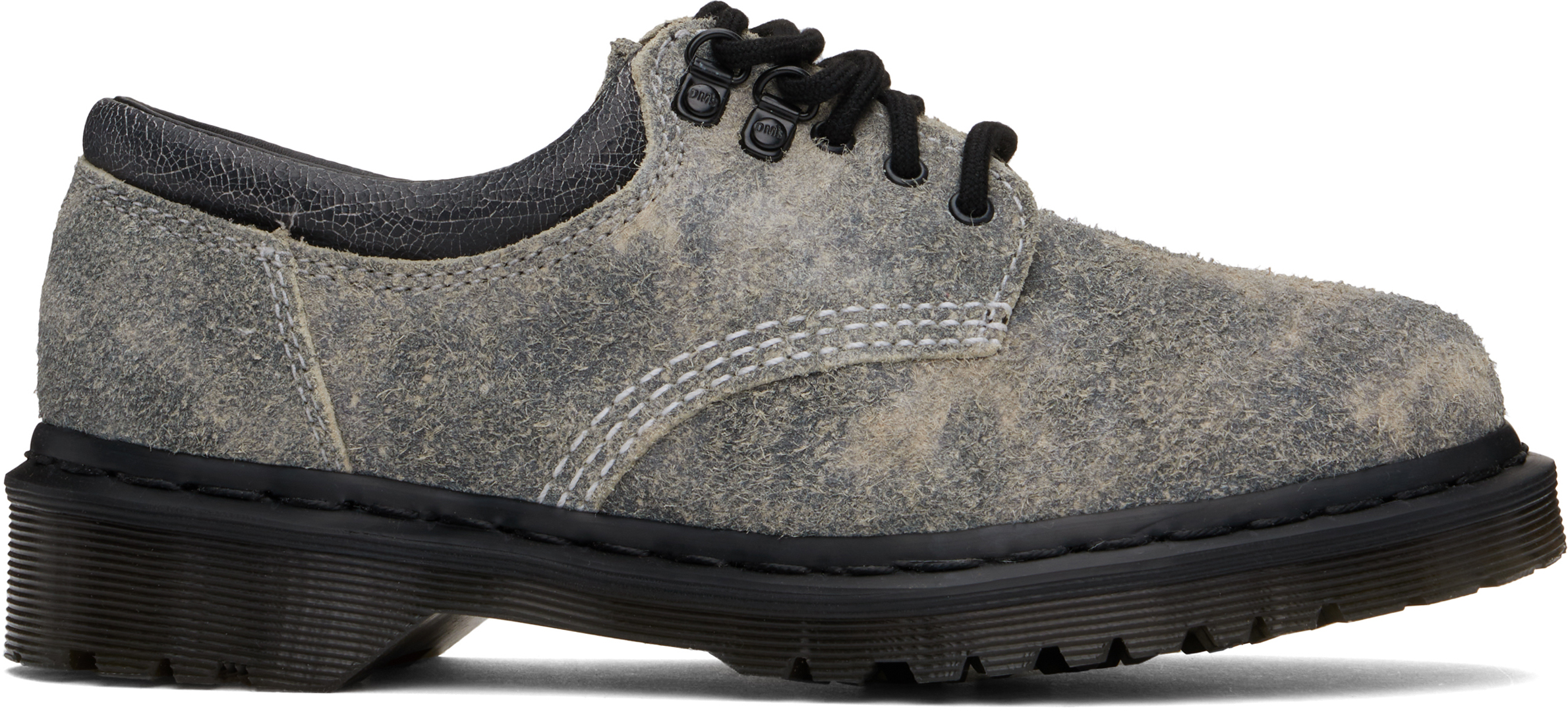 Gray 8053 Stonewashed Suede Casual Derbys