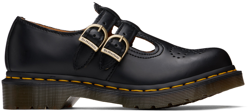 Shop Dr. Martens' Black 8065 Smooth Leather Mary Jane Loafers