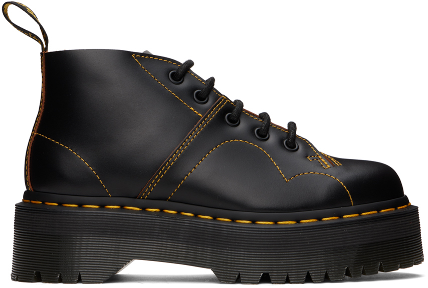 Shop Dr. Martens' Black Church Platform Monkey Boots