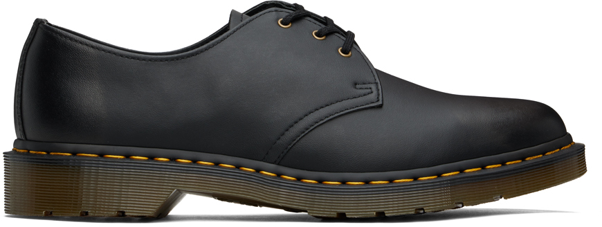 Shop Dr. Martens' Black Vegan 1461 Felix Derbys In Black Felix Rub Off