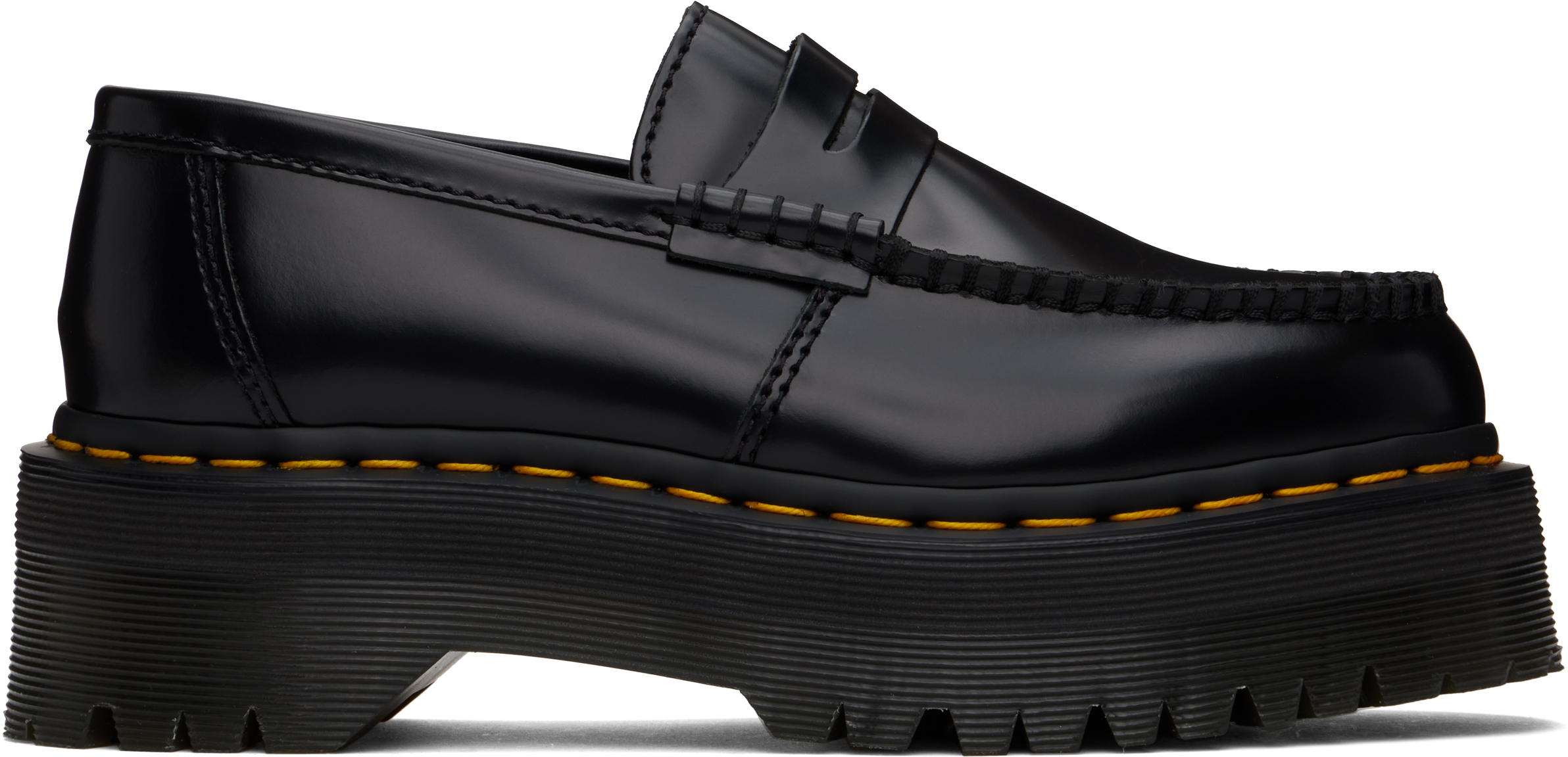 Shop Dr. Martens' Black Penton Ii Quad Loafers In Black Buttero