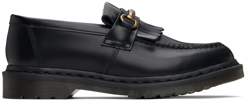 Black Adrian Snaffle Loafers by Dr. Martens on Sale