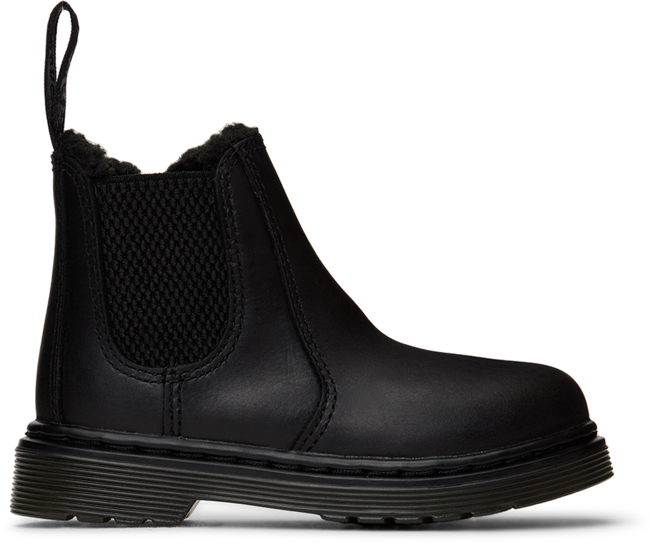 Shop Dr. Martens' Baby Black 2976 Chelsea Boots In Black Republic Wp