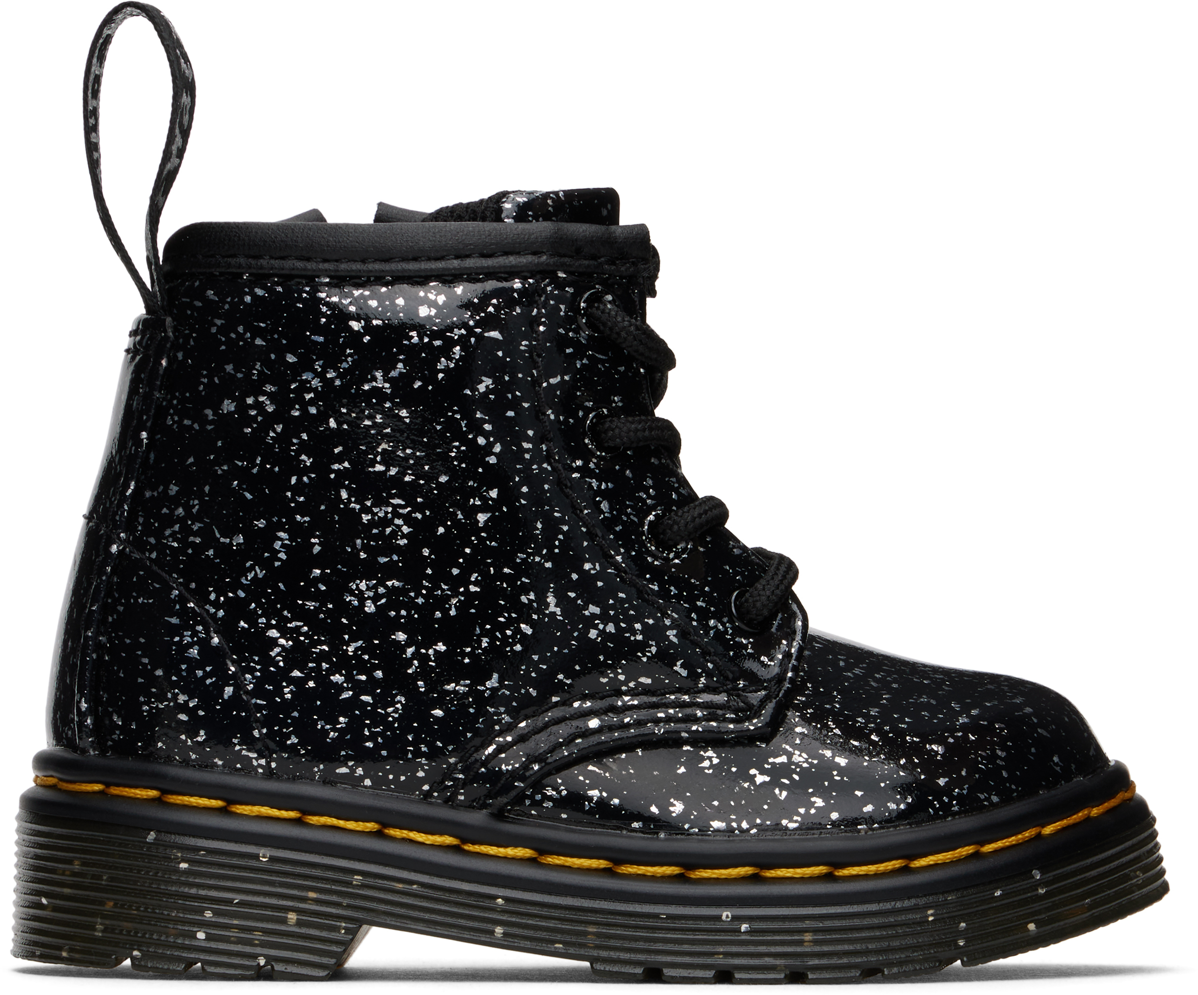 DR. MARTENS' BABY BLACK 1460 LACE-UP BOOTS 