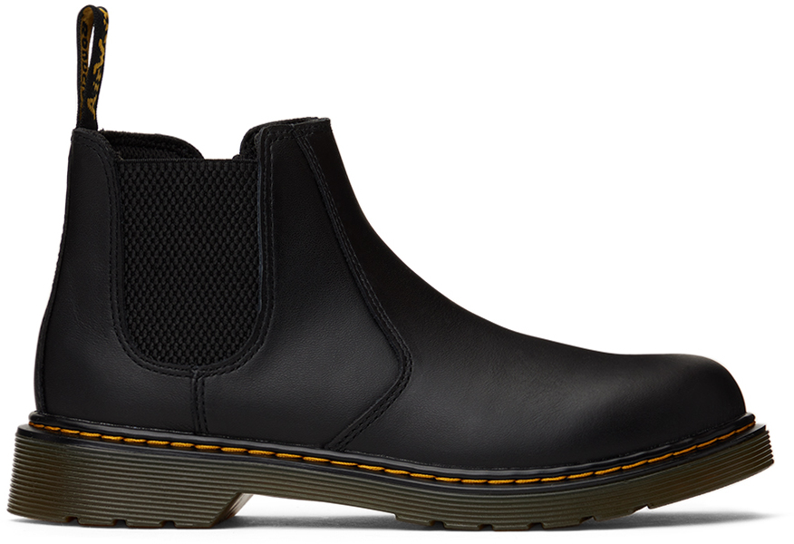 Shop Dr. Martens' Big Kids Black 2976 Chelsea Boots In Black Softy T