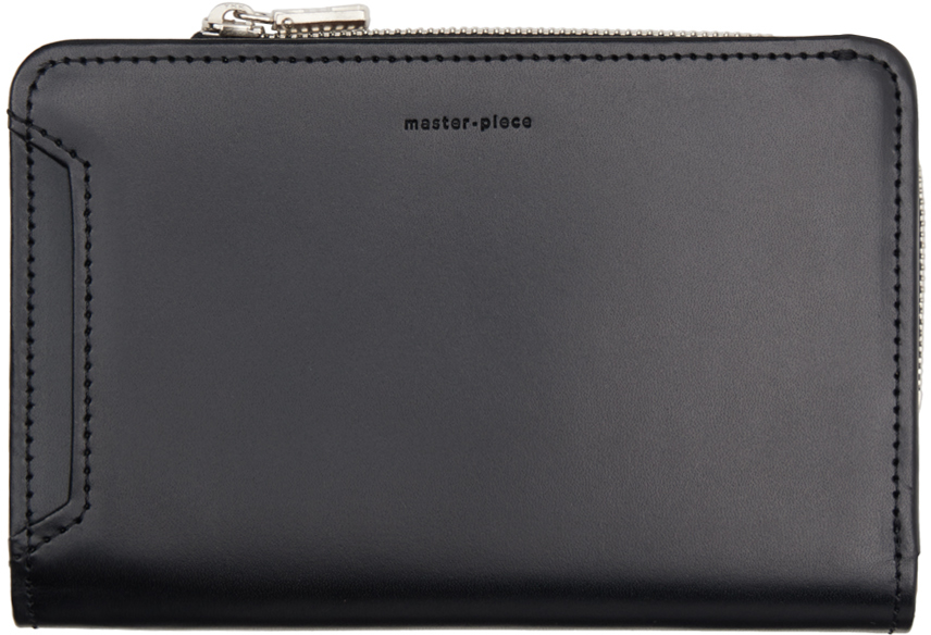 Black Notch Middle Zipper Wallet