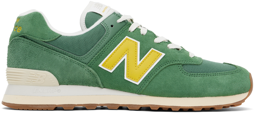 Shop New Balance Green 574 Sneakers In Mallard Green/ginger