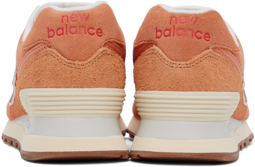 New Balance 574 Sneaker In Copper/neo Flame