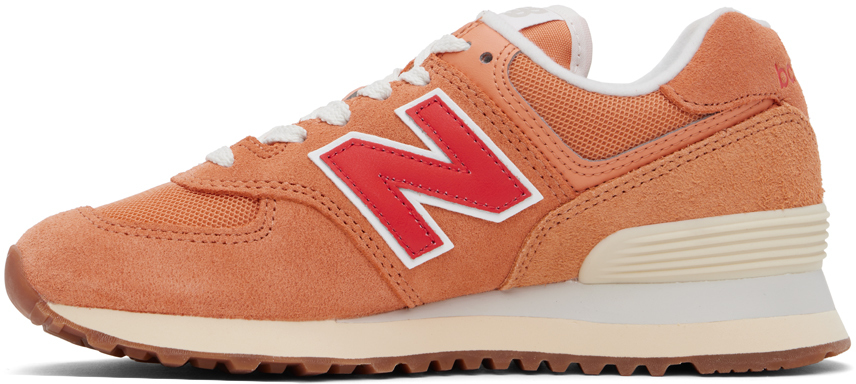 New Balance 574 Sneaker In Copper/neo Flame