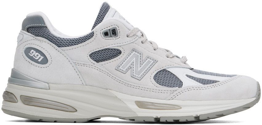 New Balance: Gray MADE in UK 991v2 Sneakers | SSENSE