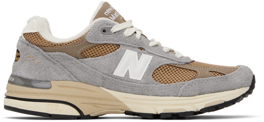 Brown & Gray 'Made in USA' 993 Sneakers by New Balance on Sale