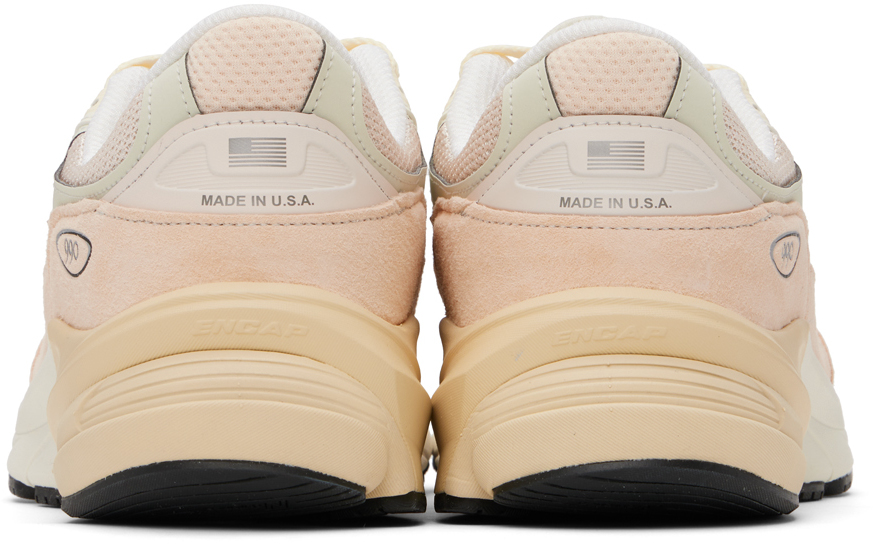 New Balance Pink & Beige 'made In Usa' 990v6 Sneakers In Vintage Rose / Sea S