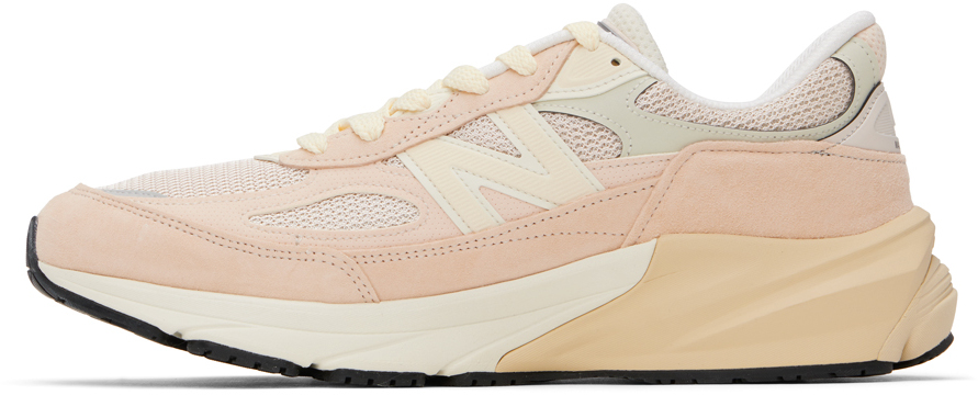 New Balance Pink & Beige 'made In Usa' 990v6 Sneakers In Vintage Rose / Sea S