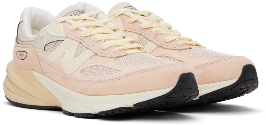 New Balance Pink & Beige 'made In Usa' 990v6 Sneakers In Vintage Rose / Sea S