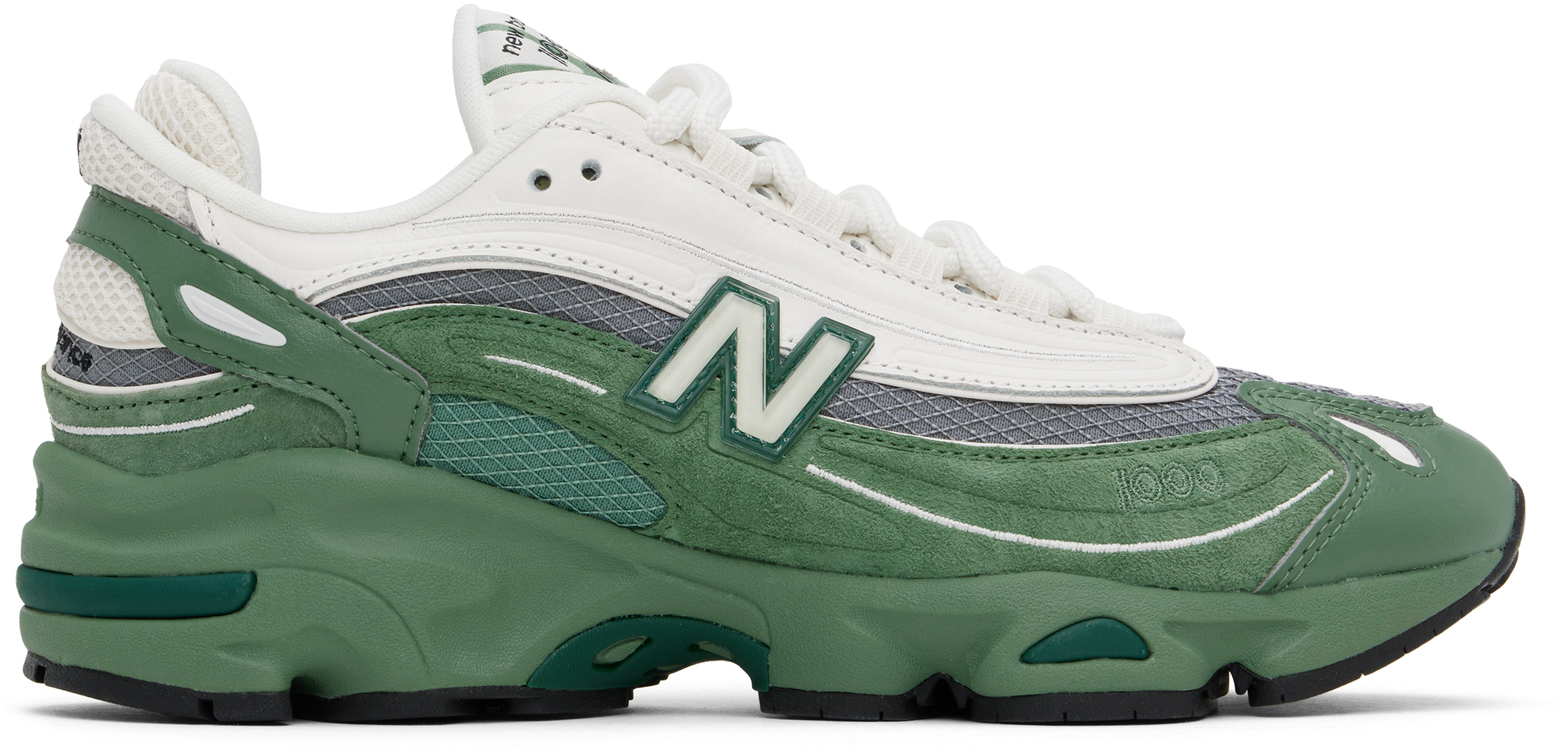 New Balance Green & White 1000 Sneakers In Mallard Green