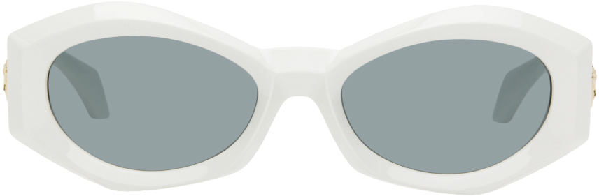 White Oval Sunglasses