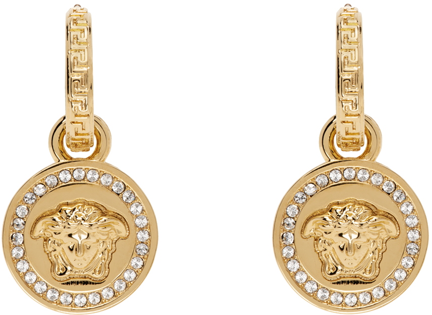 Gold Crystal 'La Medusa Greca' Earrings