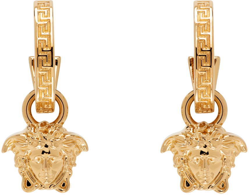 Gold 'La Medusa' Greca Hoop Earrings