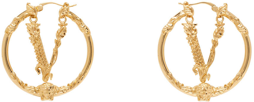 Gold Virtus Hoop Earrings