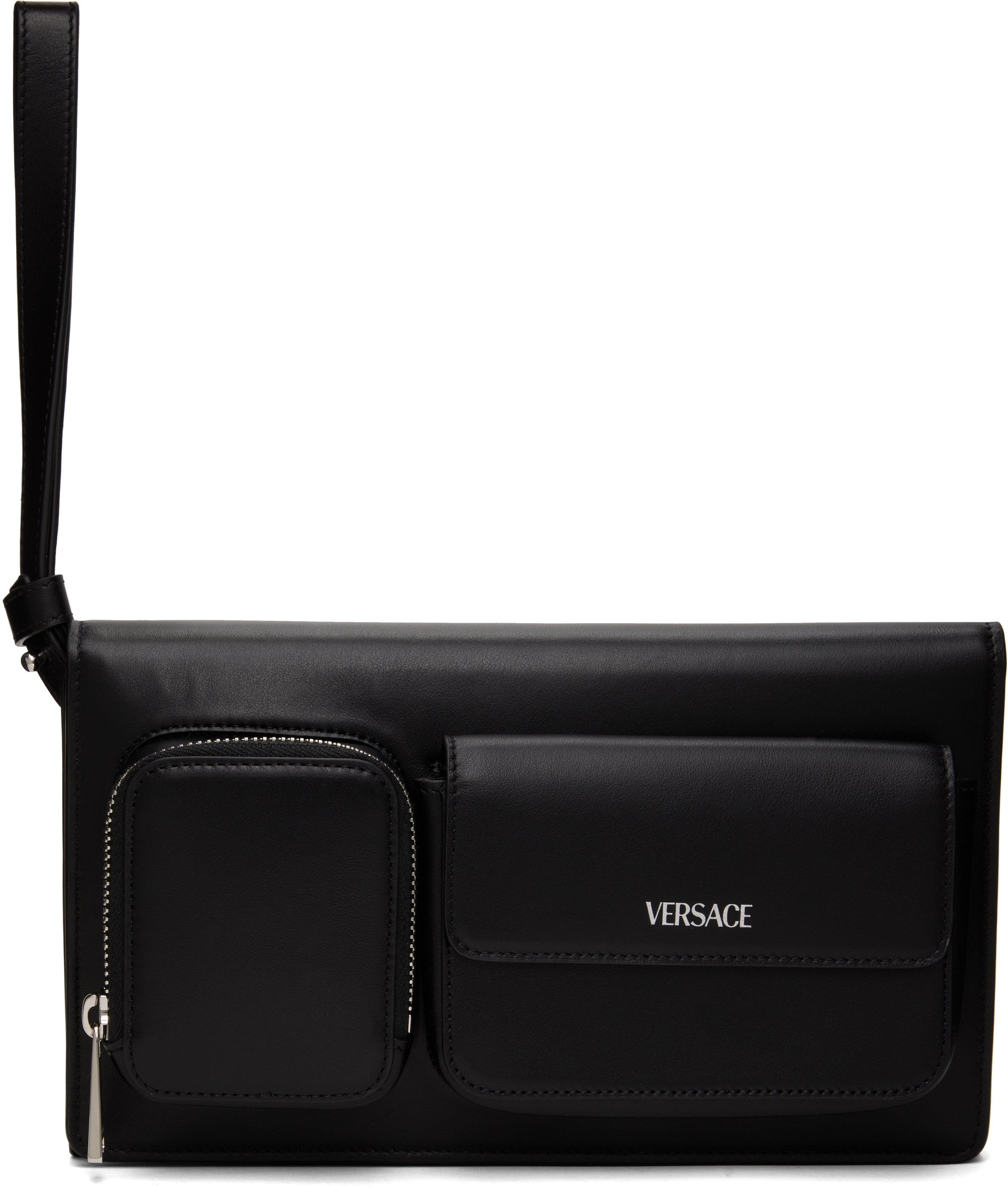 Black Cargo Trifold Clutch