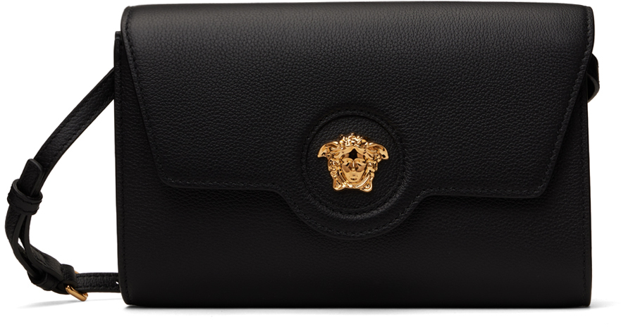 Shop Versace Black 'la Medusa' Mini Bag In 1b00v-black- Gold