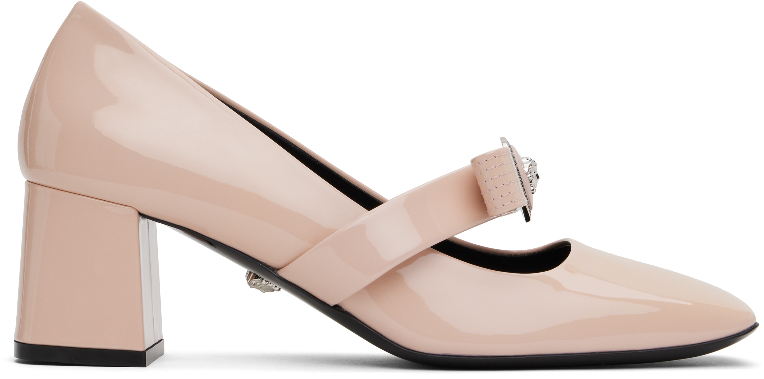 Pink Gianni Ribbon Block 55 MM Heels