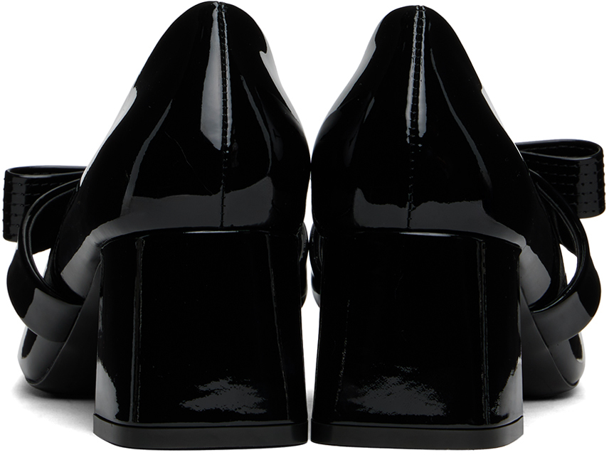 Versace Black Gianni Ribbon Block Heels In 1b00p-black-palladiu