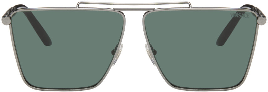 Gunmetal Aviator Sunglasses