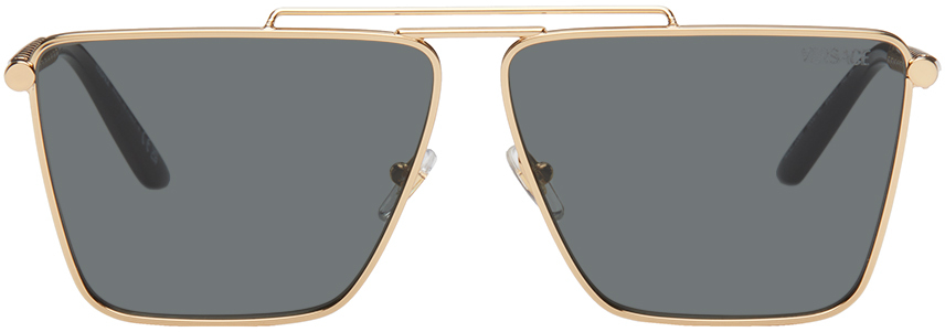 Gold Tubular Greca Sunglasses