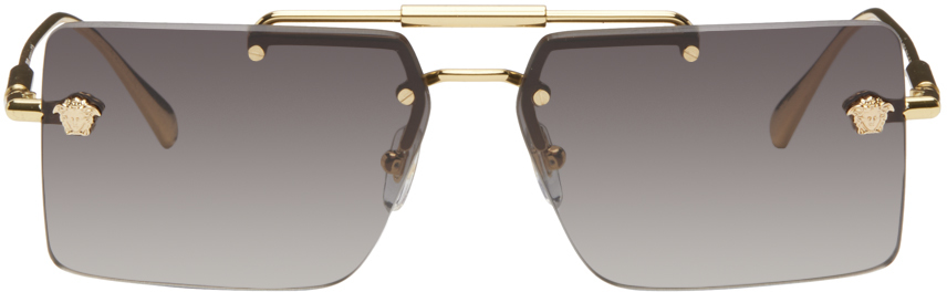 Gold Medusa Glam Sunglasses