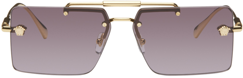 Gold Medusa Glam Sunglasses