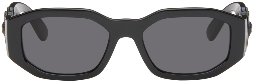 Shop Versace Black Medusa Biggie Sunglasses In 536087 Black