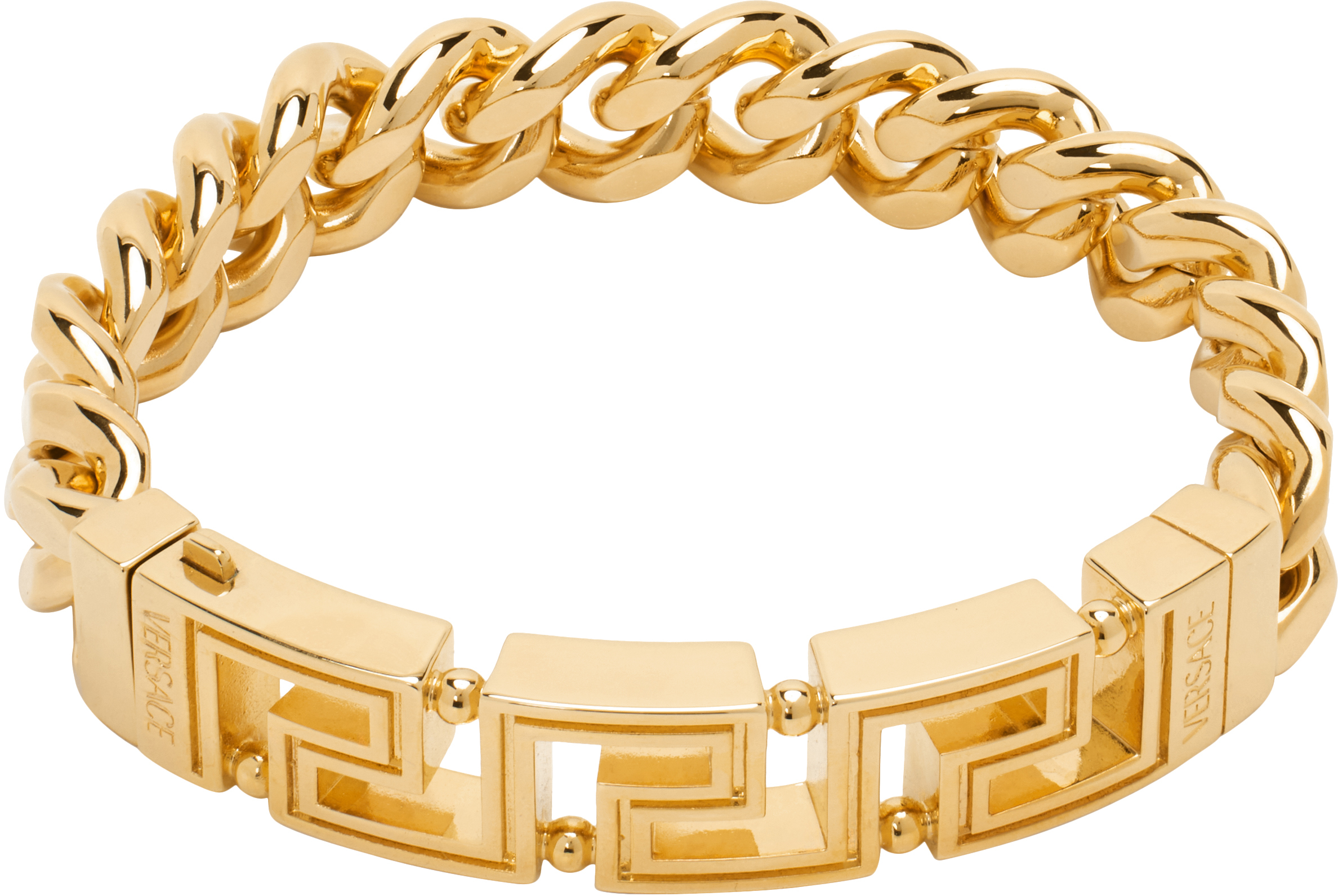 Gold Greca Chain Bracelet