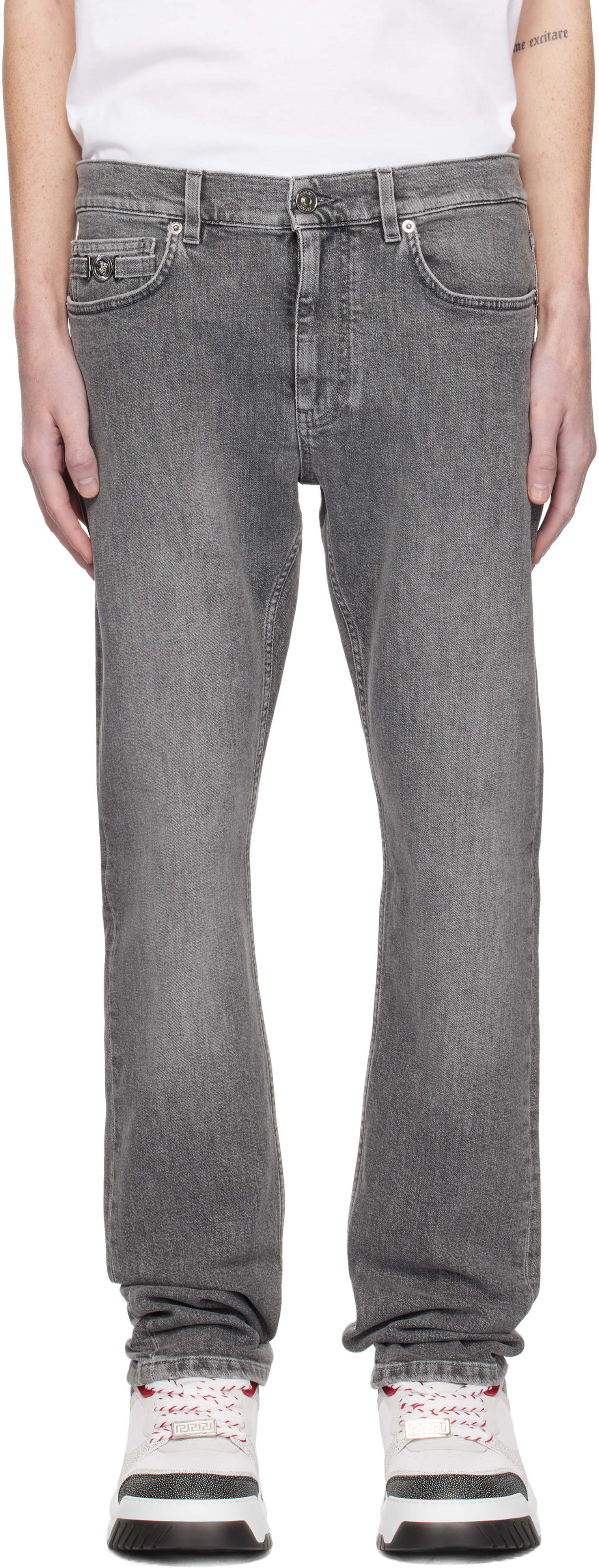 Gray Slim-Fit Jeans