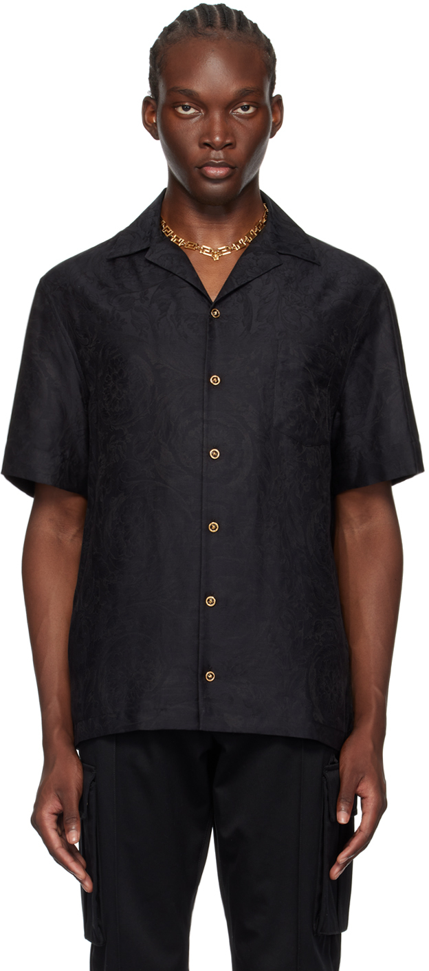 Black Barocco Jacquard Shirt