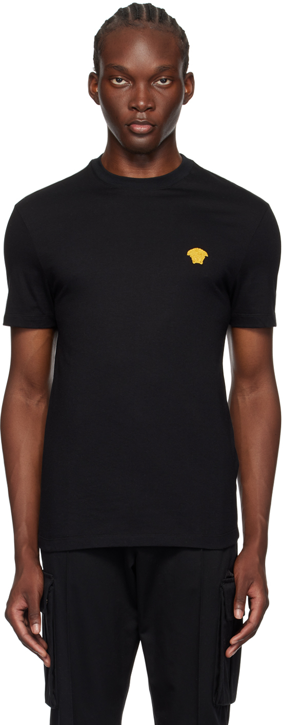 Shop Versace Black Medusa T-shirt In 1b000-black