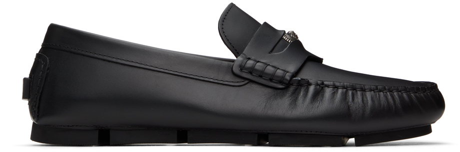 Black Medusa Driver Loafers