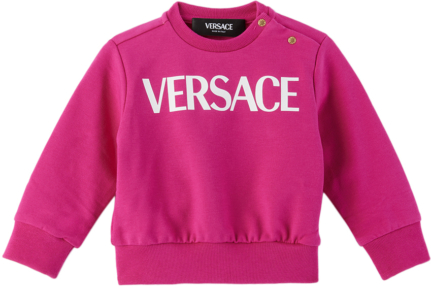 Baby Pink Bonded Sweatshirt by Versace SSENSE