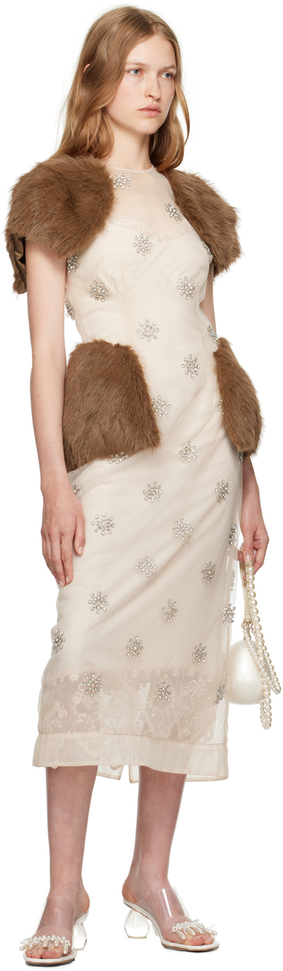 Simone Rocha Off-white Micro Egg Bag In Pearl/pearl