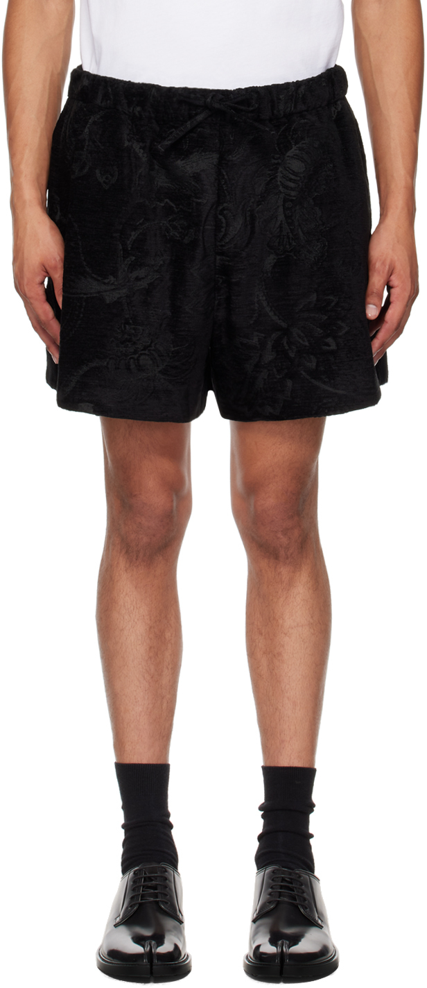 Shop Simone Rocha Black Flared Shorts